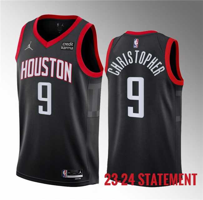 Men's Houston Rockets #9 Josh Christopher Black 2023 Statement Edition Stitched Basketball Jersey Dzhi